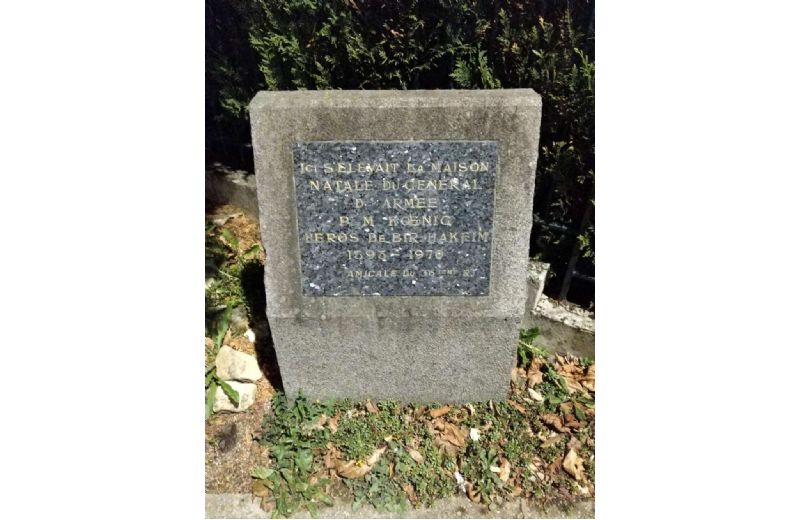 Stele at the birthplace of General P. M. Koenig