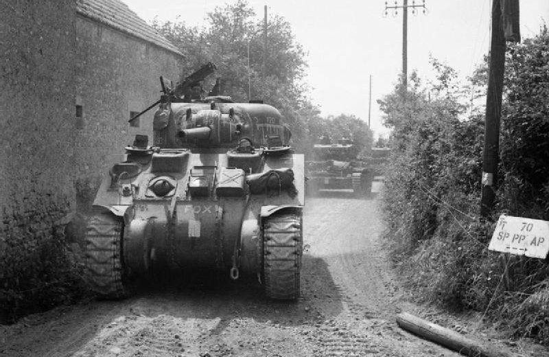 Sherman and Cromwell British Royal Marines Armoured Support Group