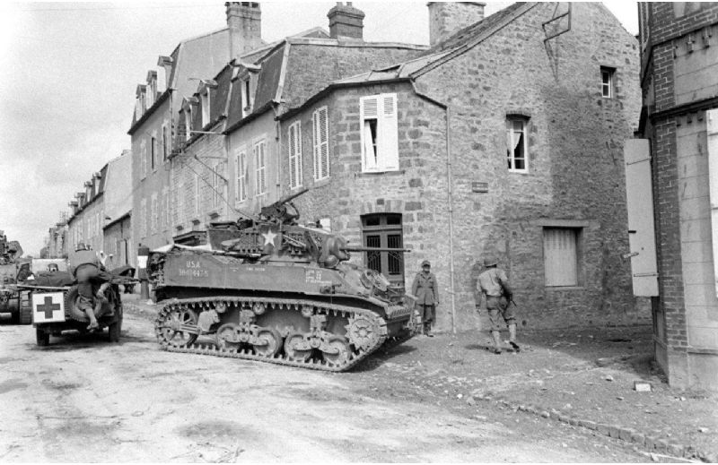 M5A1 tank of the 4th US Armored Division