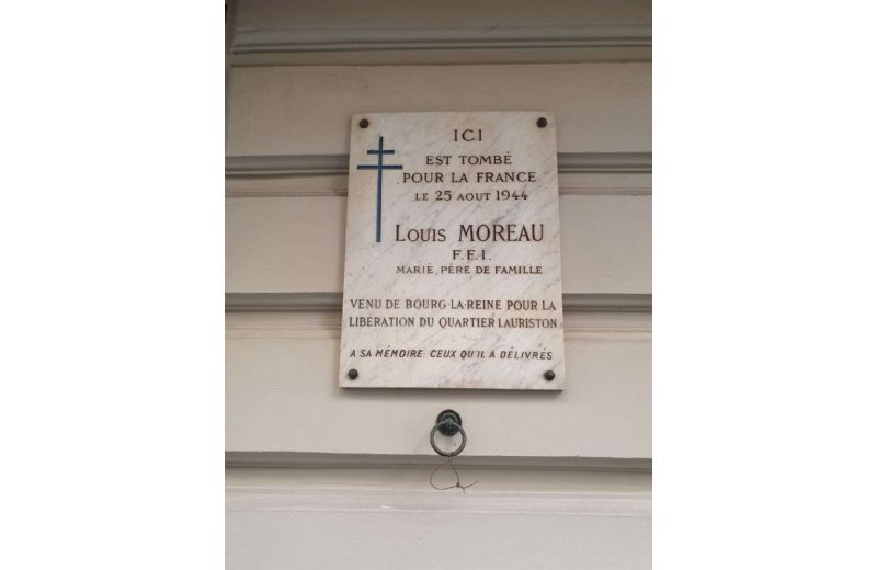 Louis MOREAU FFI plaque
