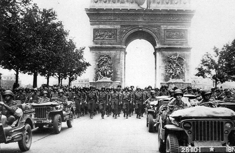 Parade on the Champs-Elysées